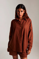 Mocha Co - Linen Classic Shirt Set - CiceroniCo - ord SetSaphed