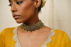 Moirra – Amina, Emerald Green Velvet Choker - CiceroniNeckpieceMoirra