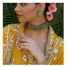 Moirra – Amina, Emerald Green Velvet Choker - CiceroniNeckpieceMoirra