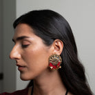 Moirra-Mastani Maroon and Green Studs - CiceroniEarringsMoirra