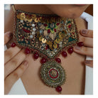 Moirra – Mastani,black and Maroon Statement Choker - CiceroniNeckpieceMoirra