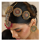 Moirra – Meerabai Maroon and Gold Choker - CiceroniNeckpieceMoirra