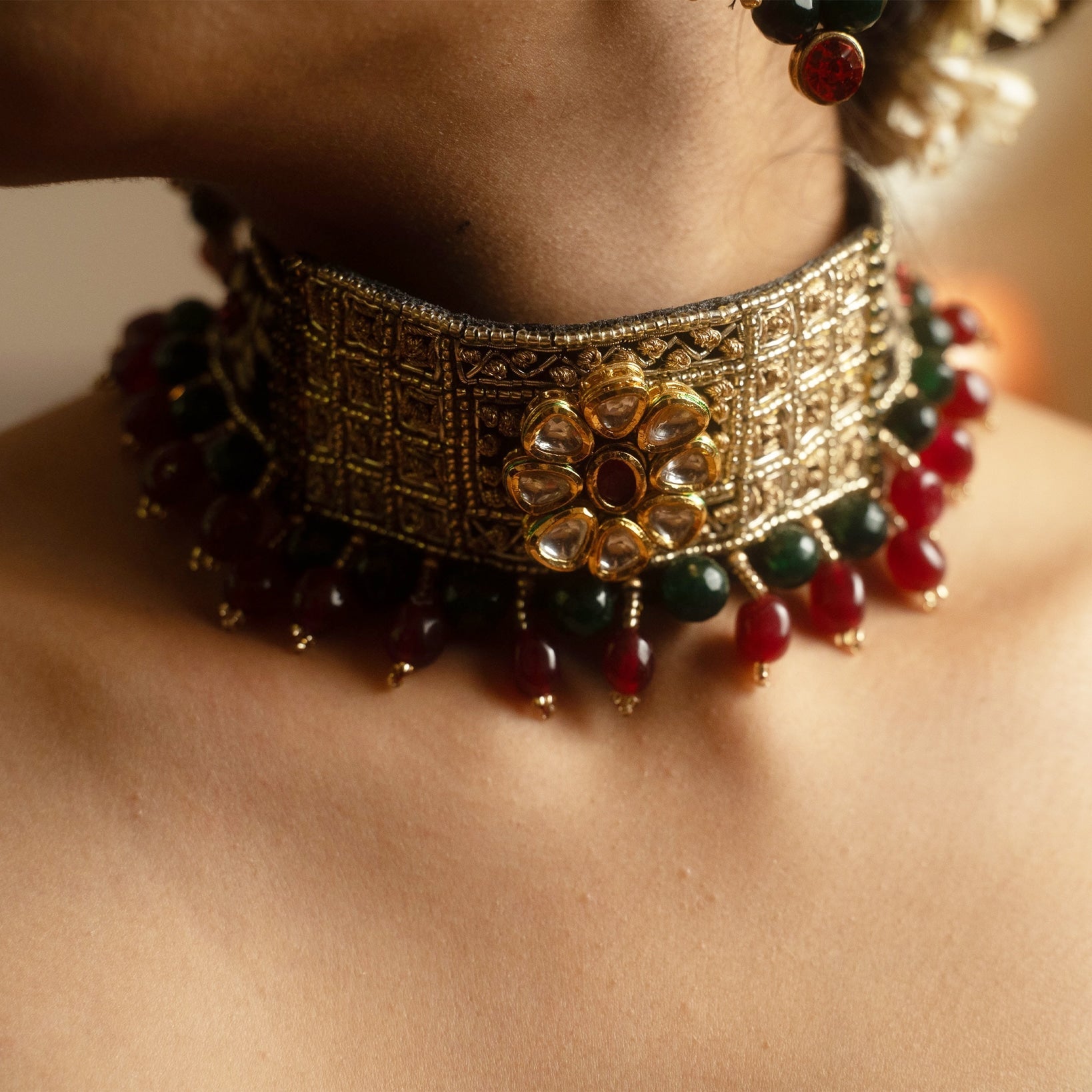 Moirra-Rekha Velvet Statement Choker - CiceroniNeckpieceMoirra
