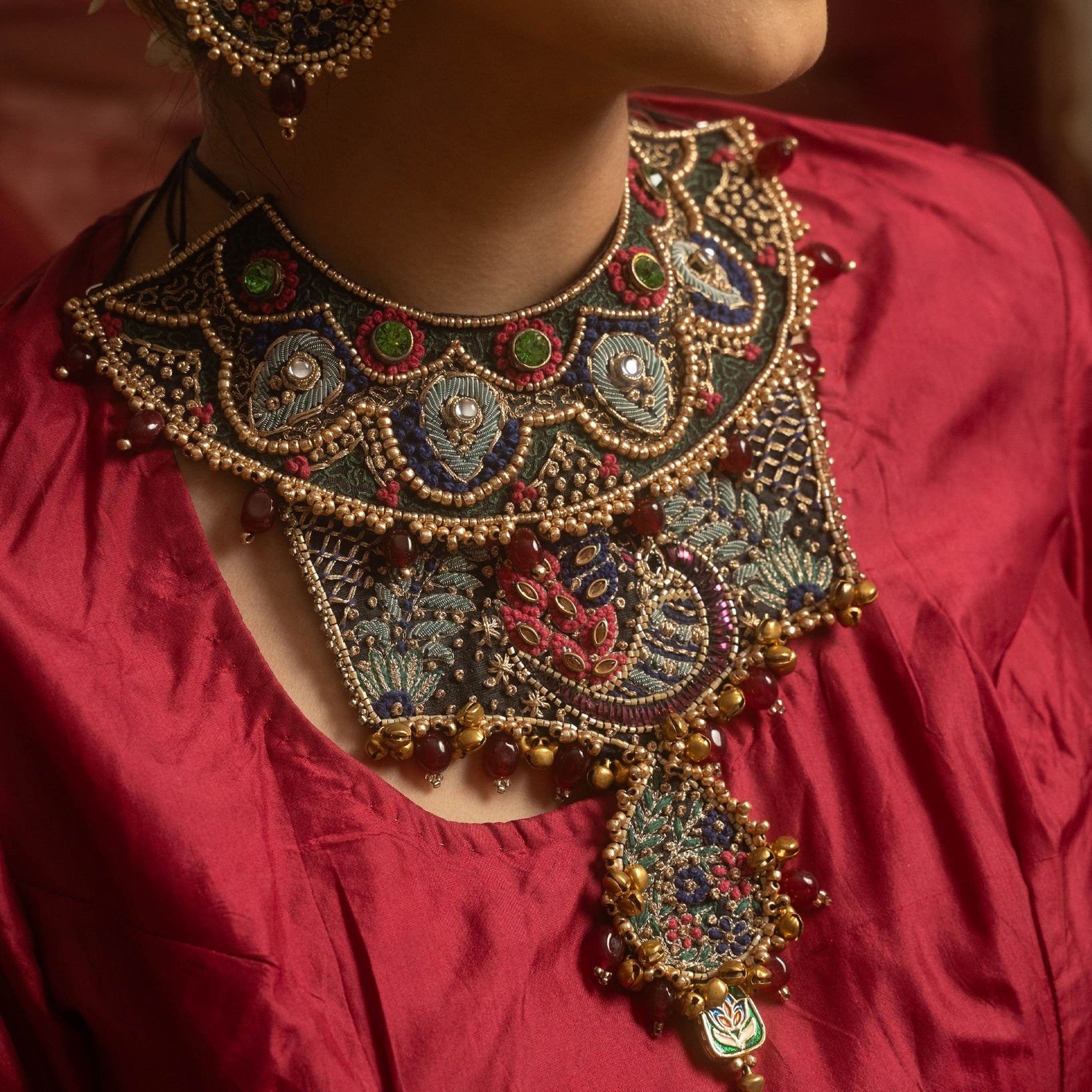 Moirra – Salma Sitara Multicoloured 3in 1 Statement Necklace - CiceroniNeckpieceMoirra