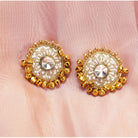 Moirra – Sundari Creame and Gold Studs - CiceroniEarringsMoirra