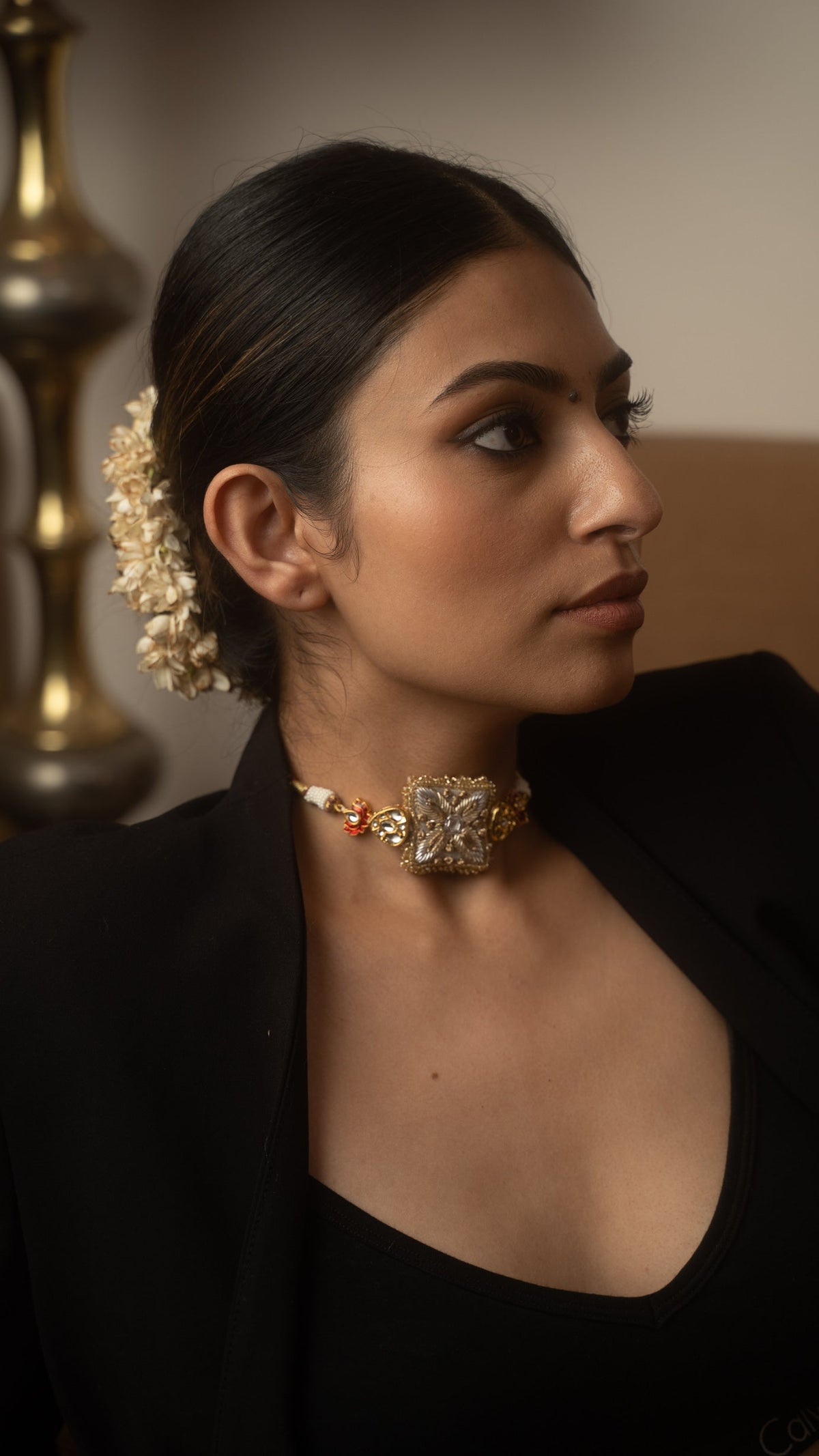 Moirra – Tukda Gold Silver Choker - CiceroniNeckpieceMoirra