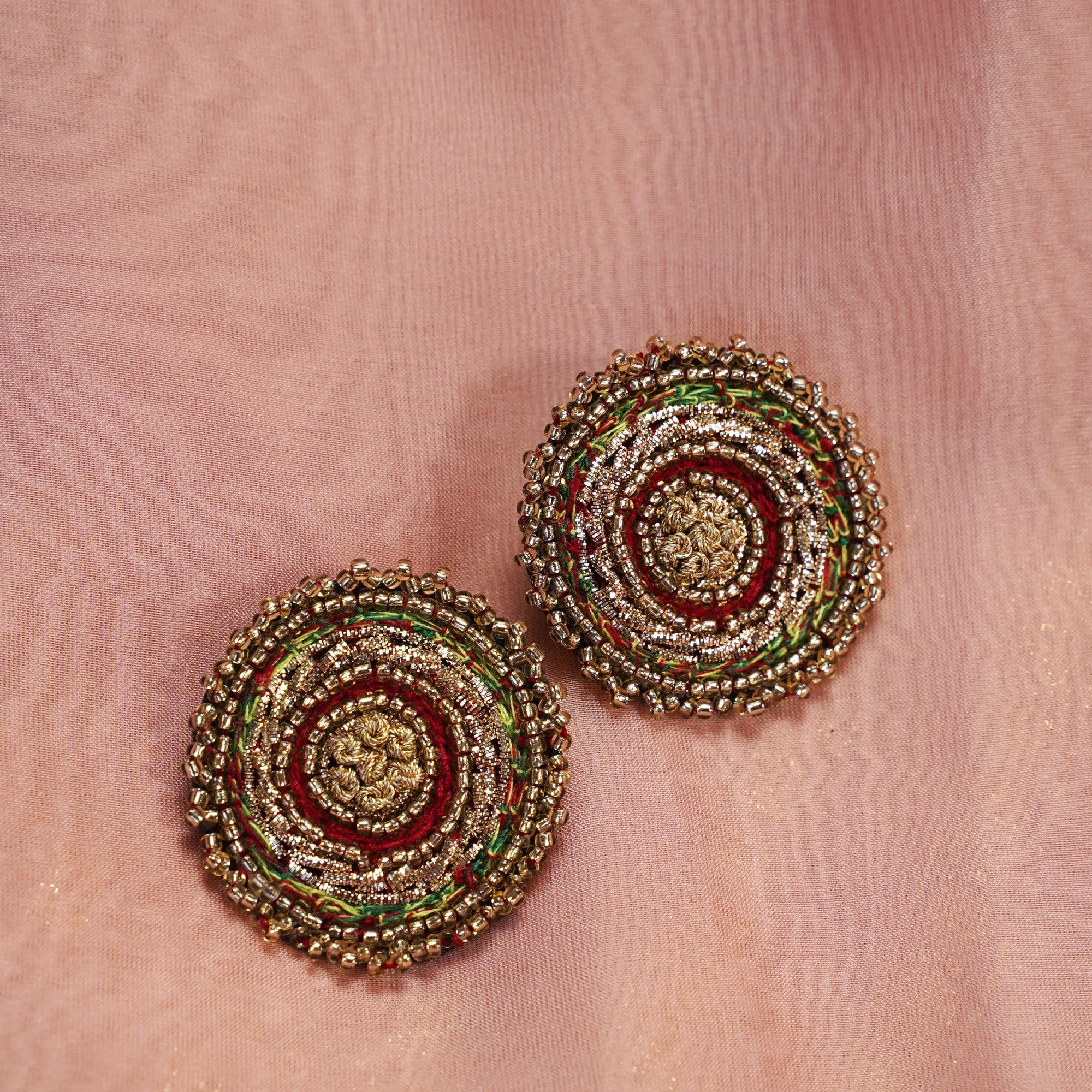 Moirra – Umaid Maroon Studs - CiceroniEarringsMoirra