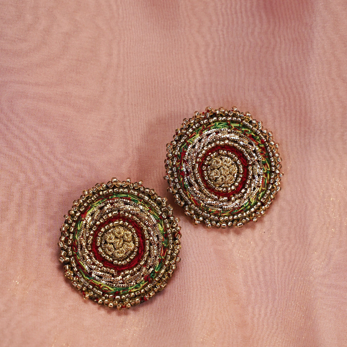 Moirra – Umaid Maroon Studs - CiceroniEarringsMoirra