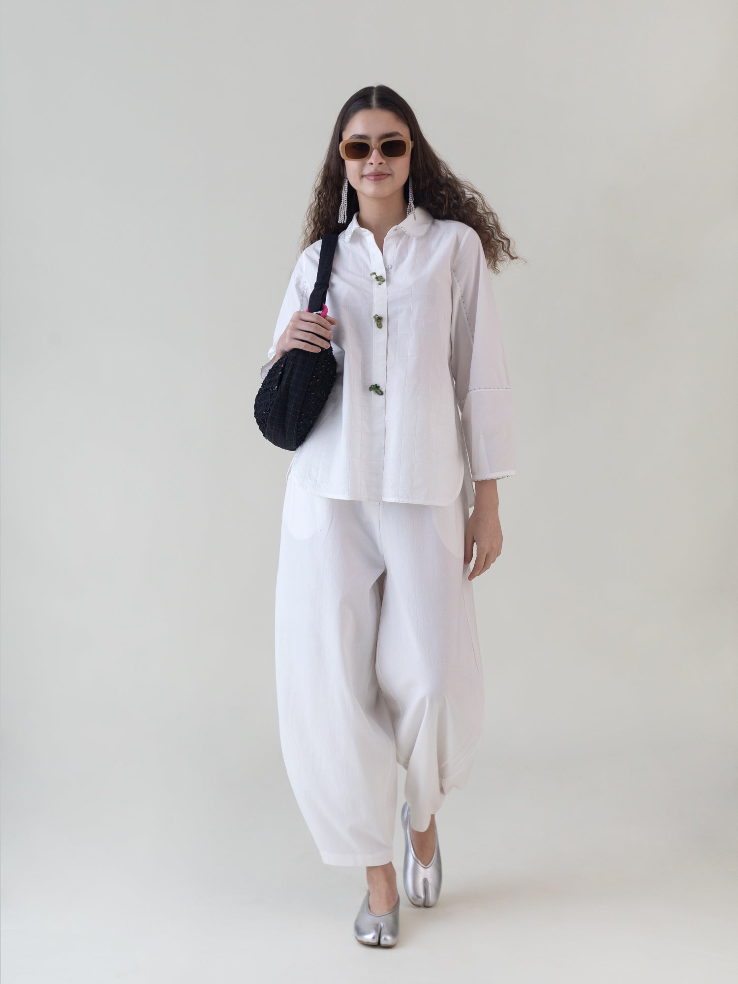 Momoiro White Shirt - CiceroniWomen ShirtsShades of India