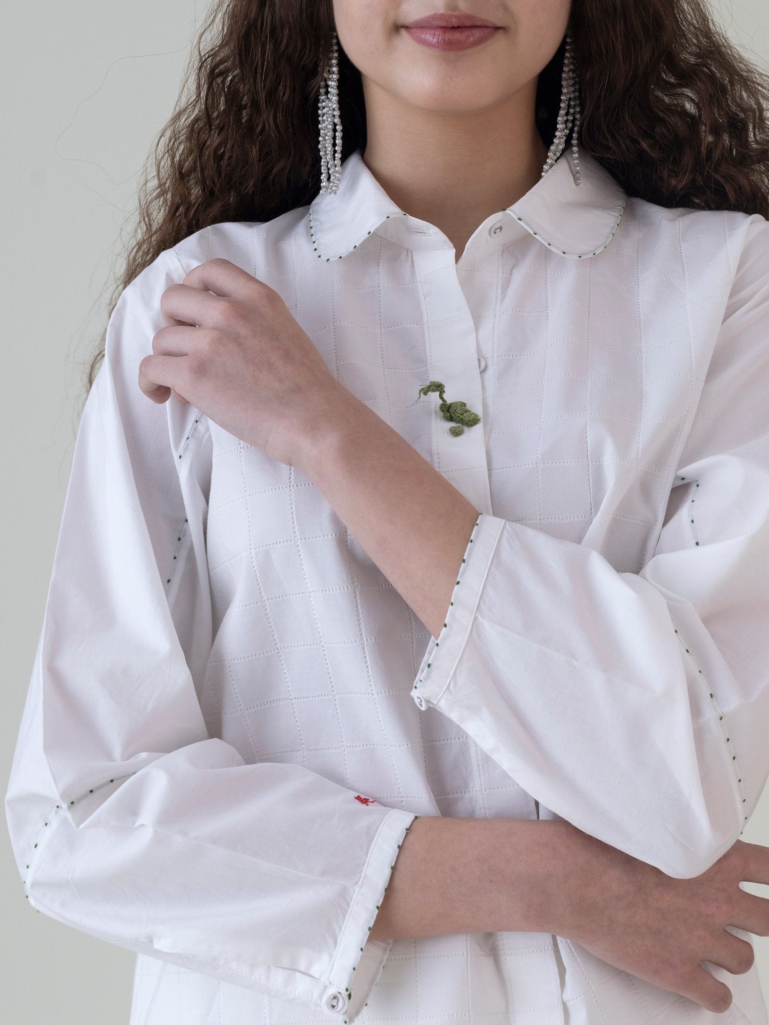 Momoiro White Shirt - CiceroniWomen ShirtsShades of India
