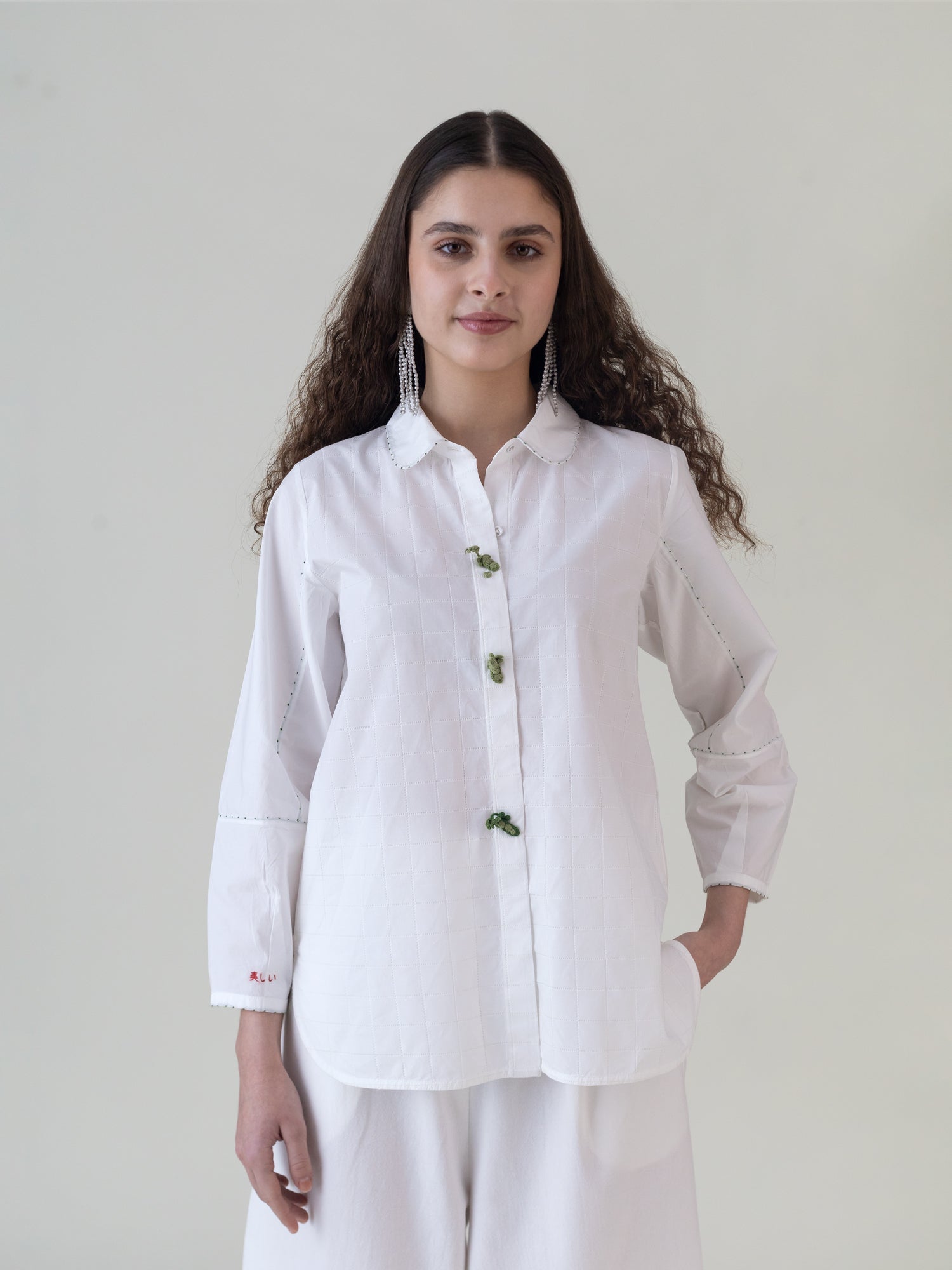 Momoiro White Shirt - CiceroniWomen ShirtsShades of India