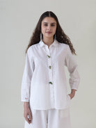 Momoiro White Shirt - CiceroniWomen ShirtsShades of India