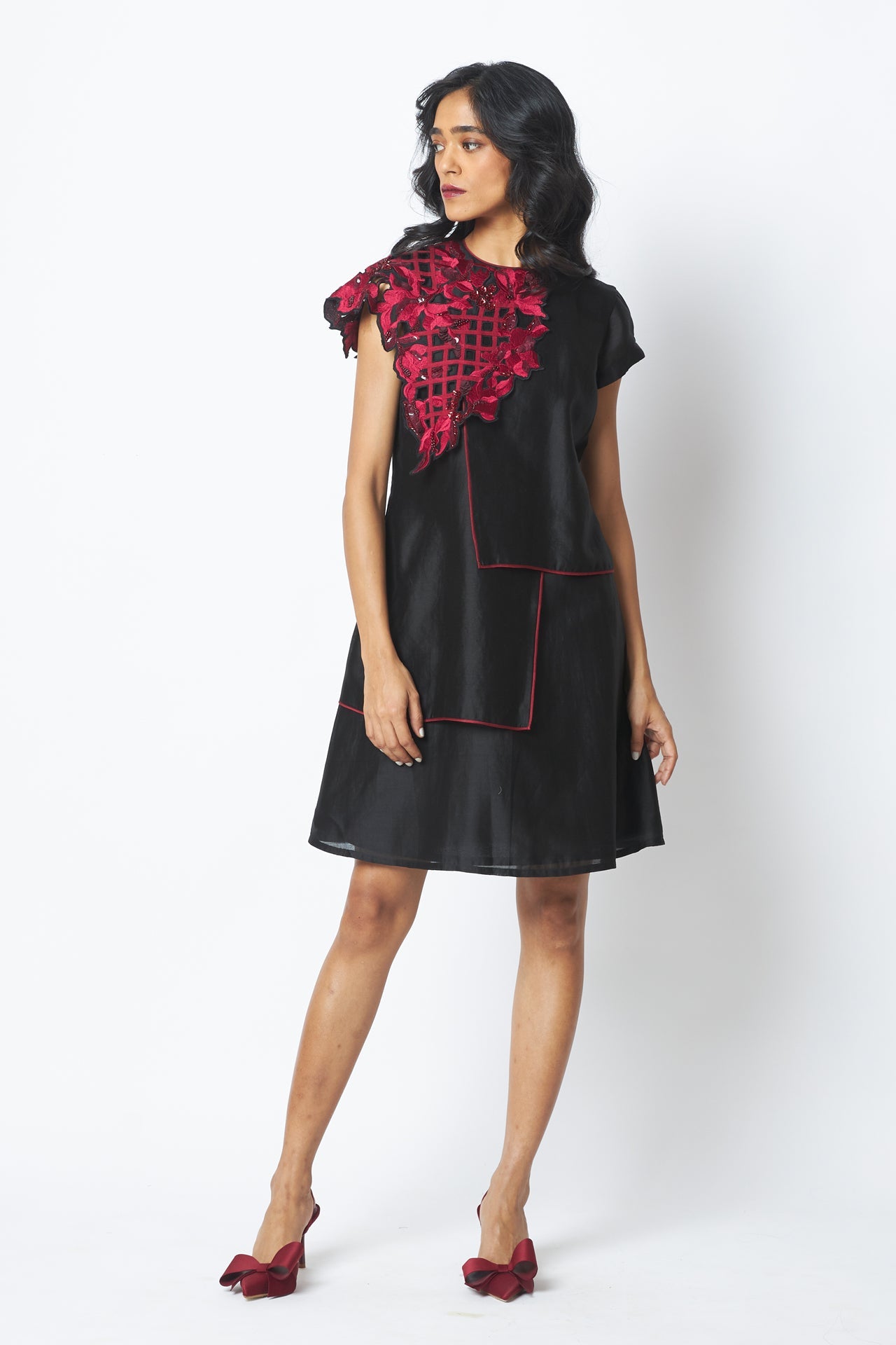 Monica - Shoulder Bib Ladder Dress - CiceroniDressMadder Much