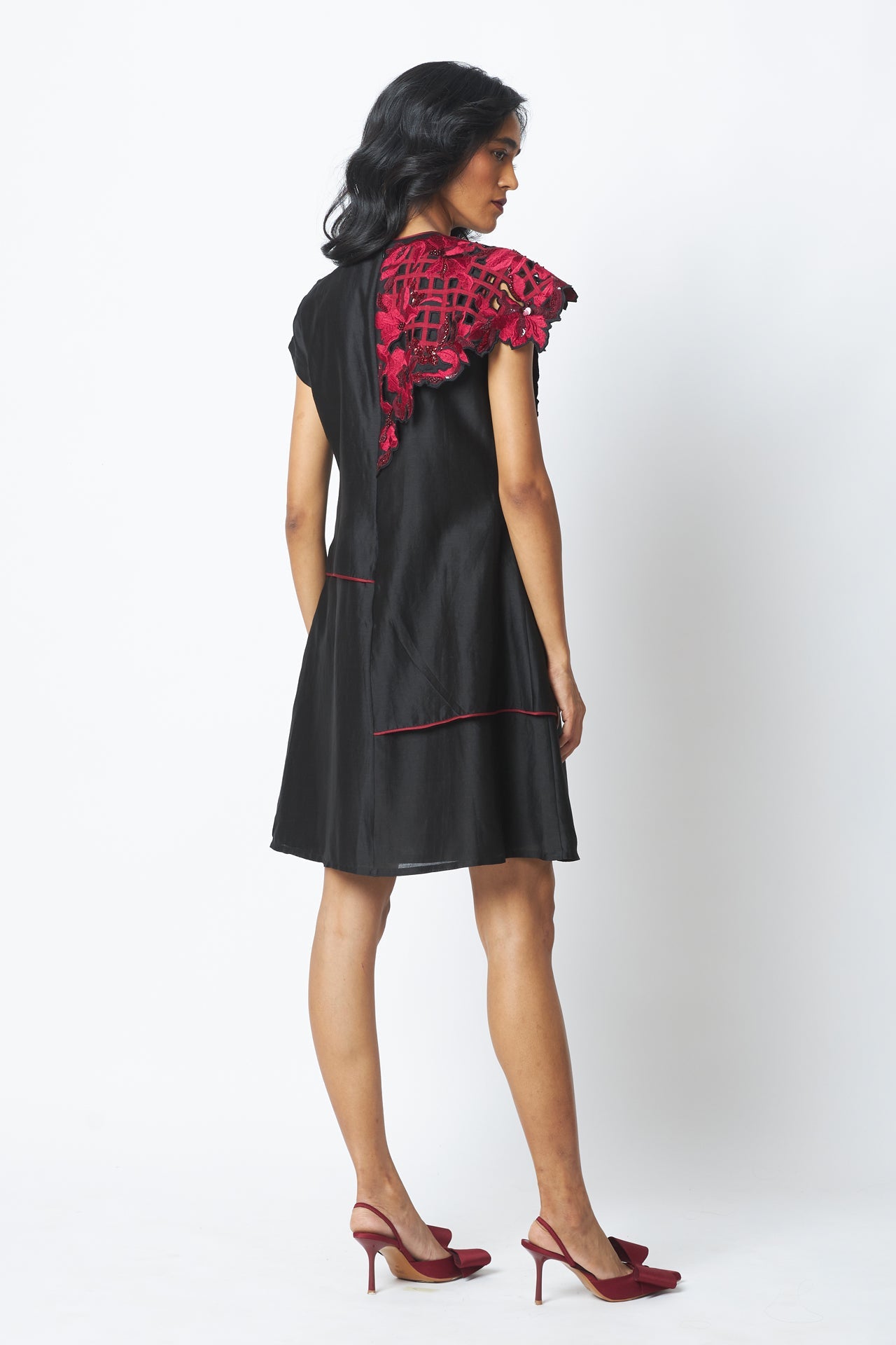 Monica - Shoulder Bib Ladder Dress - CiceroniDressMadder Much
