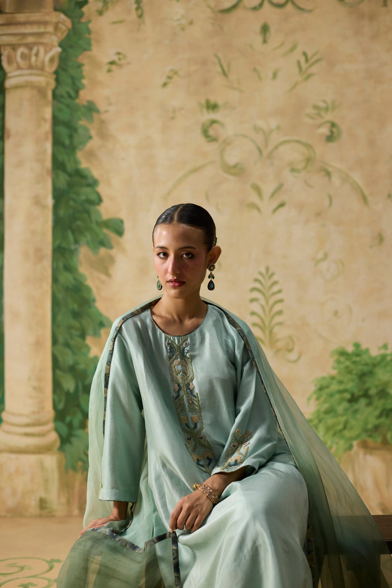 Moor Kurta Set - Light Blue - CiceroniKurta Set, Festive WearKhyati Rughani