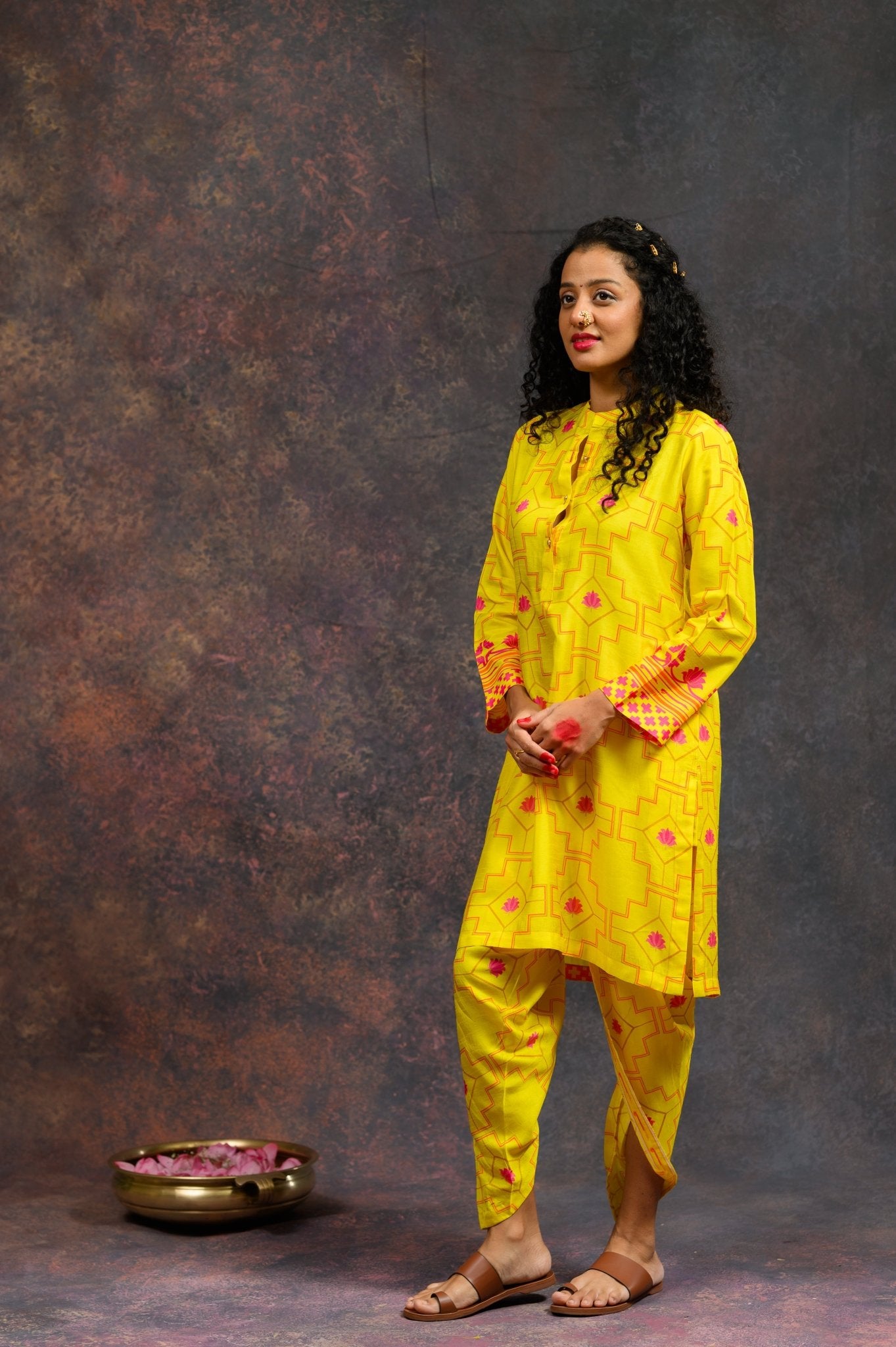 Morbagh Yellow Dhoti Set - CiceroniCo - ord SetPrachi Kamat