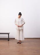Morisot Jamdani Co - ord - Soft White - CiceroniSkirt SetHiranya