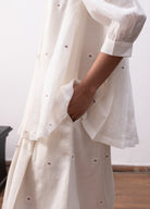 Morisot Jamdani Co - ord - Soft White - CiceroniSkirt SetHiranya