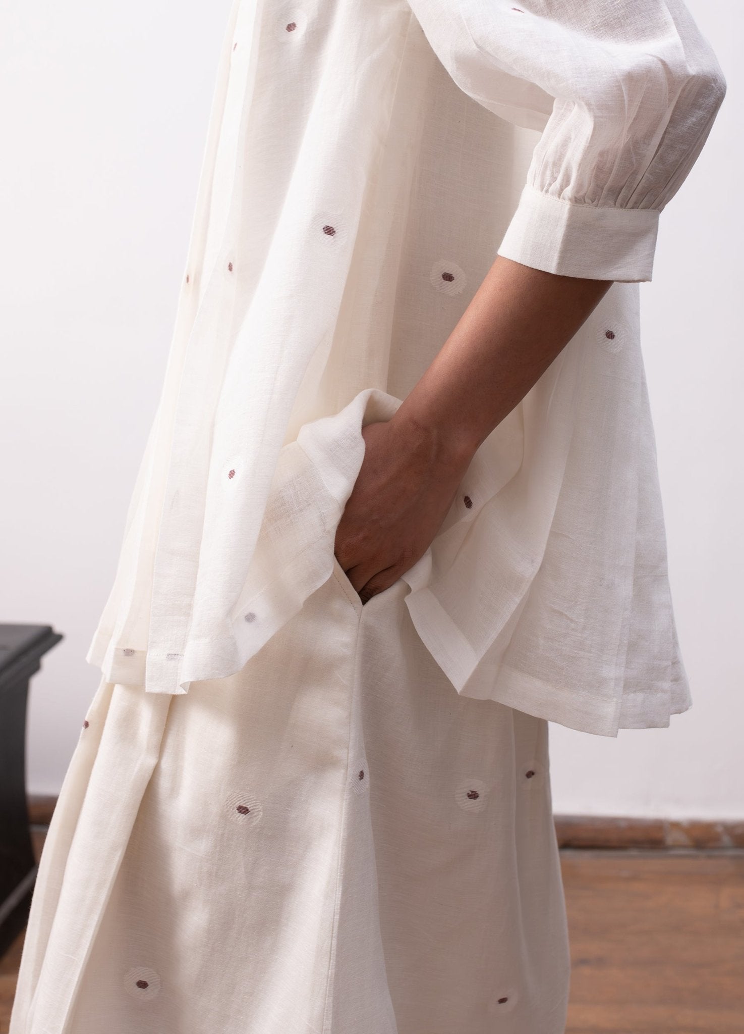 Morisot Jamdani Co - ord - Soft White - CiceroniSkirt SetHiranya