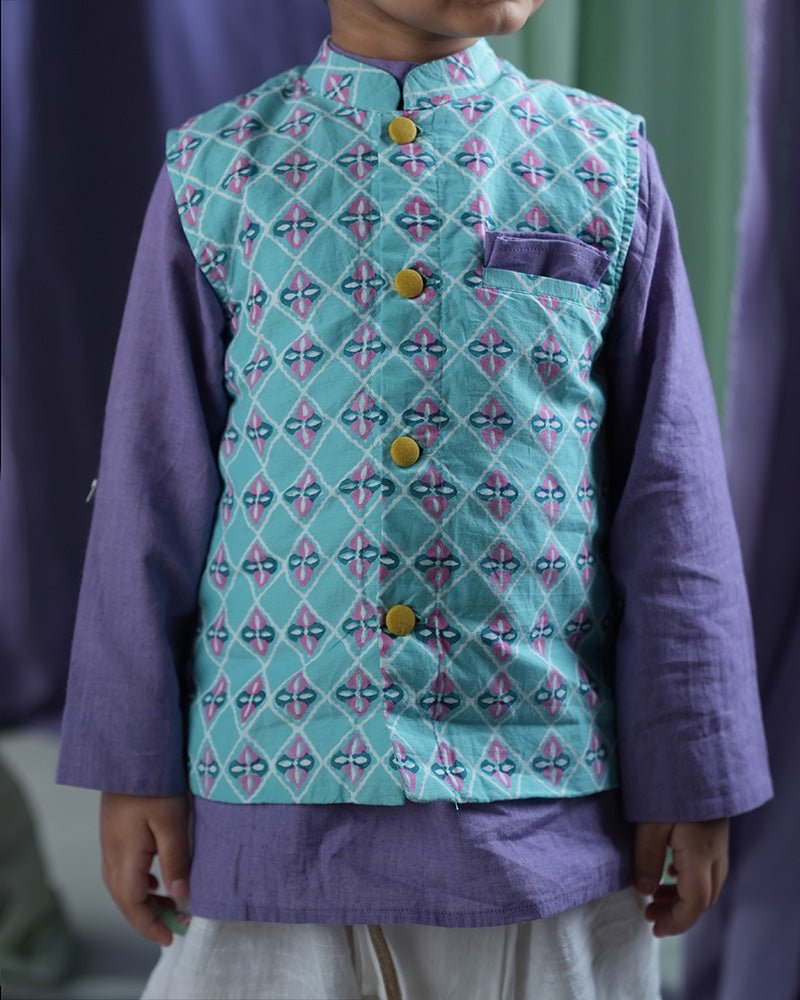 ‘Mosaic magic’ Boys Ethnic Wear Bandi/ Nehru Jacket - CiceroniJacketsLove The World Today