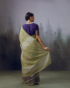Moss Jamdani Saree - CiceroniSareeGulmohar Calcutta