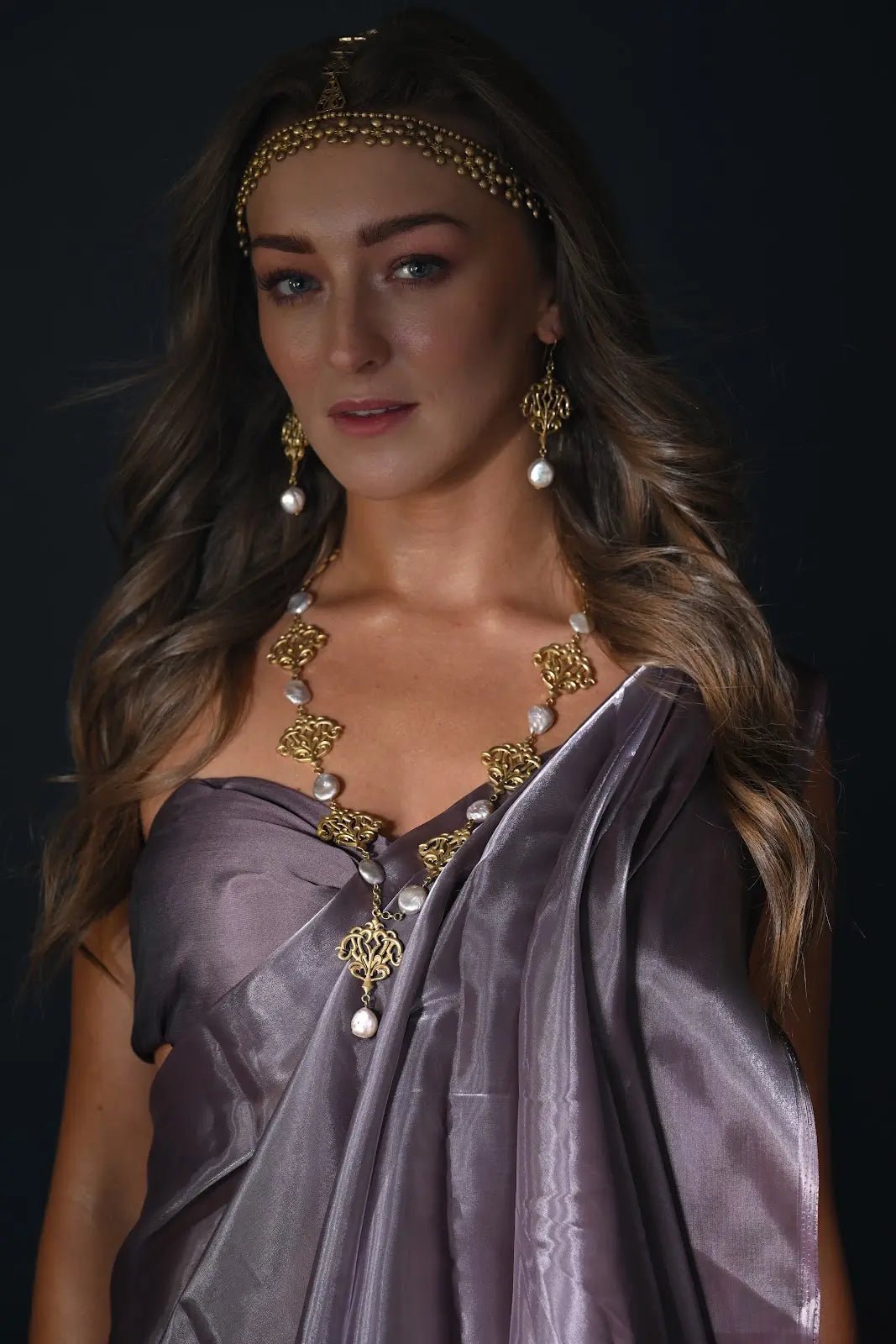 Mother of Pearls Long Neckpiece Set - CiceroniNecklace SetAnki Bunki