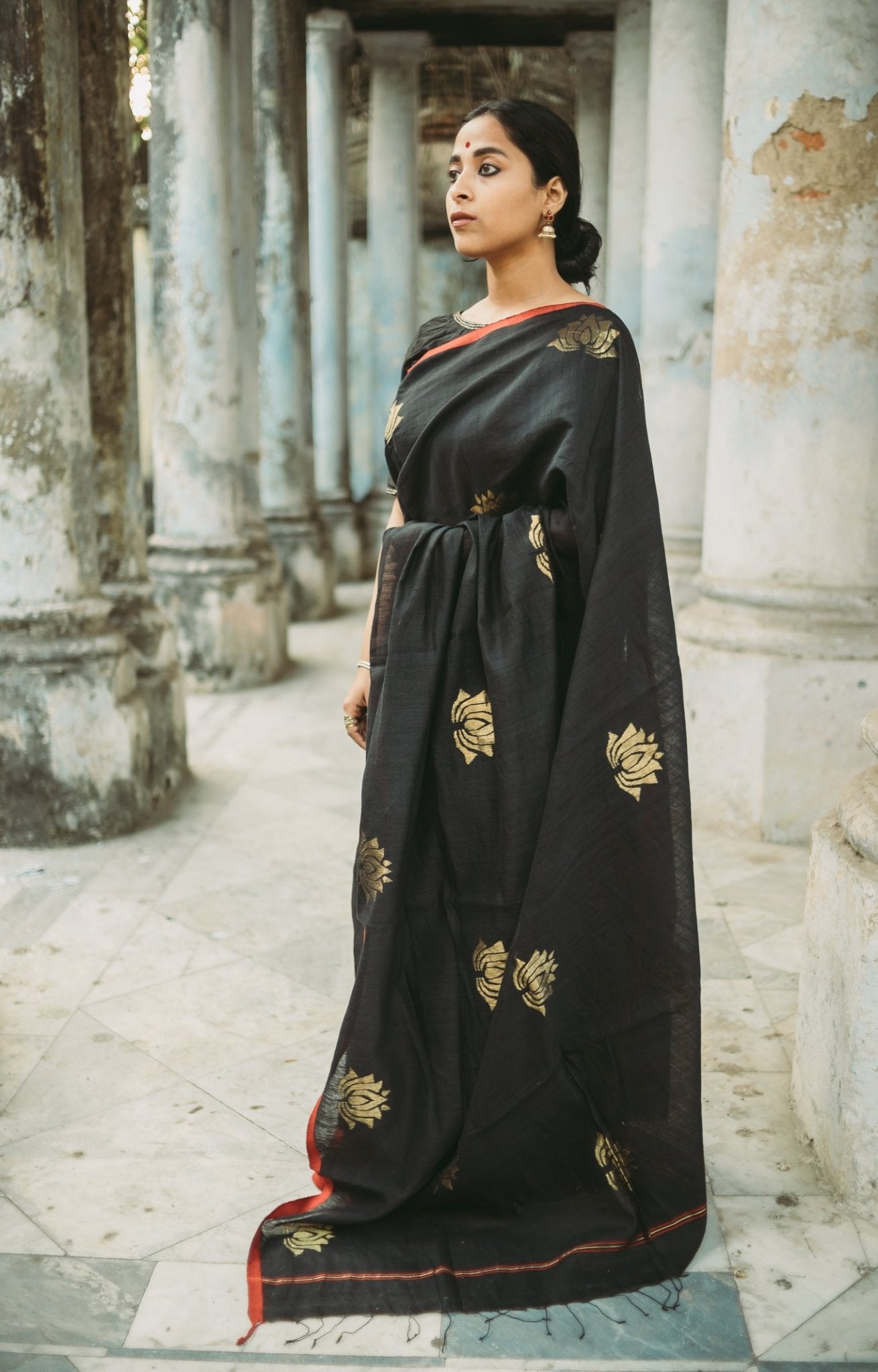 Mrinalini - Black - CiceroniSareeIra