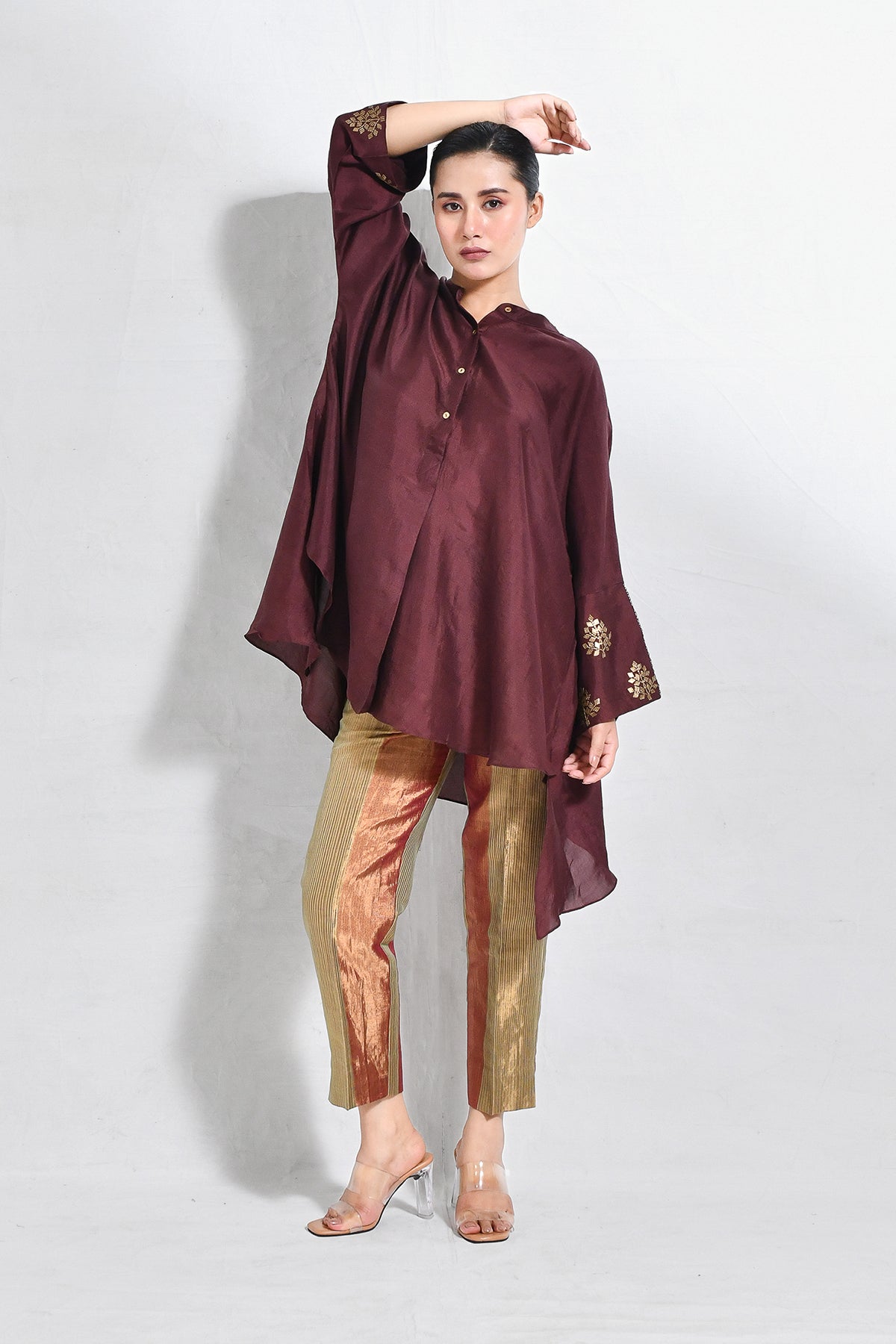 Mulberry Silk Shivani Top - CiceroniTopsHiranya