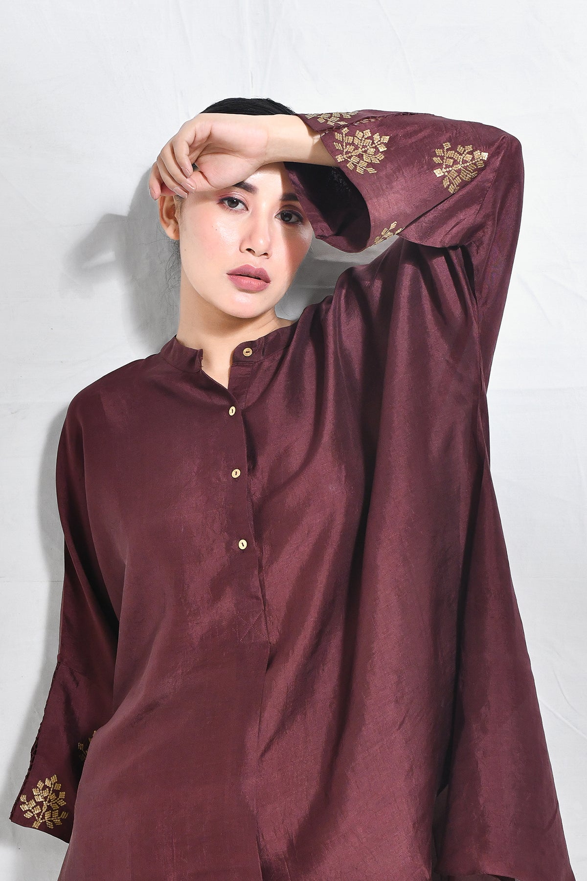Mulberry Silk Shivani Top - CiceroniTopsHiranya