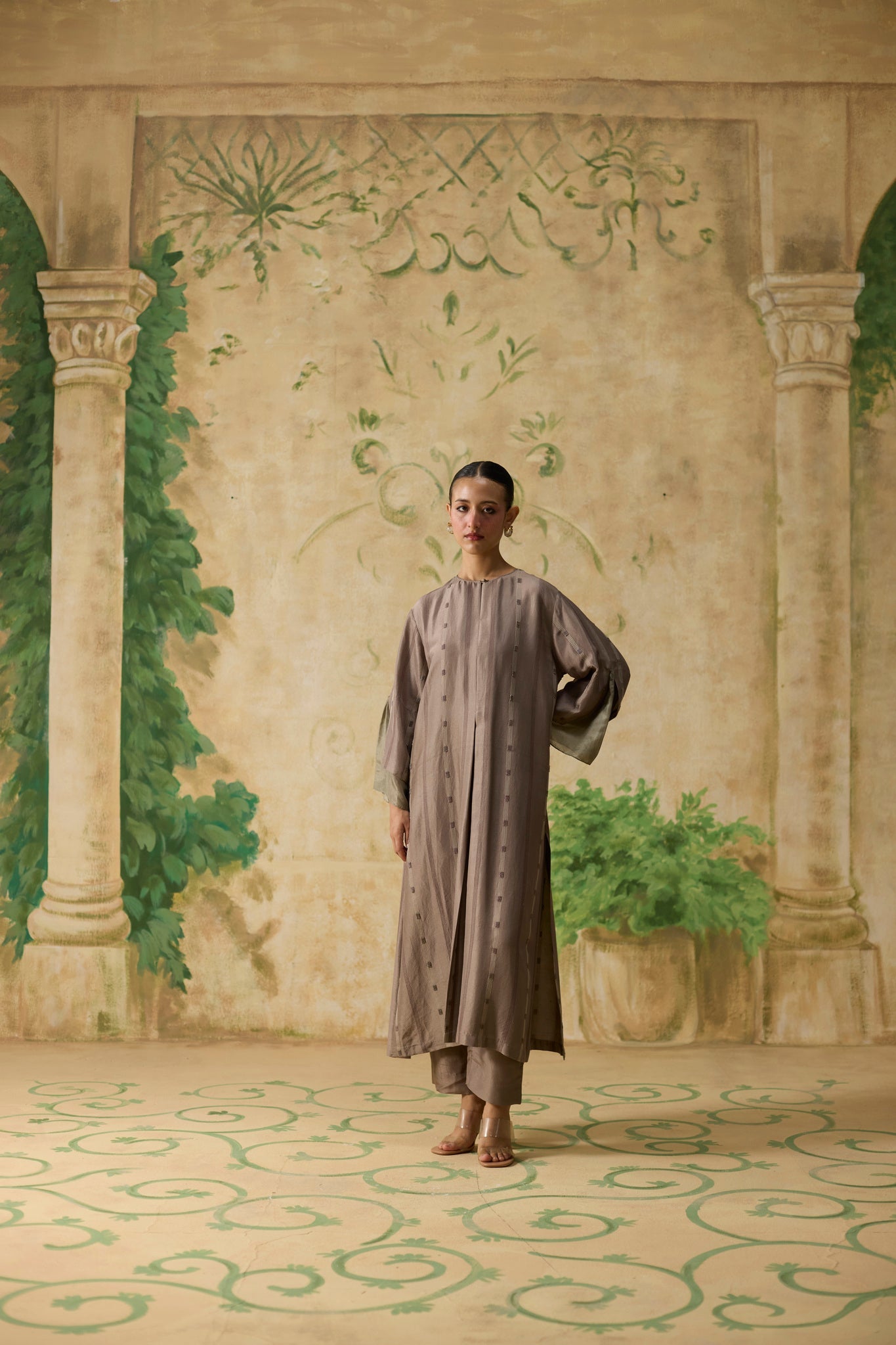 Mullen Kurta Set - Brown - CiceroniKurta Set, Festive WearKhyati Rughani