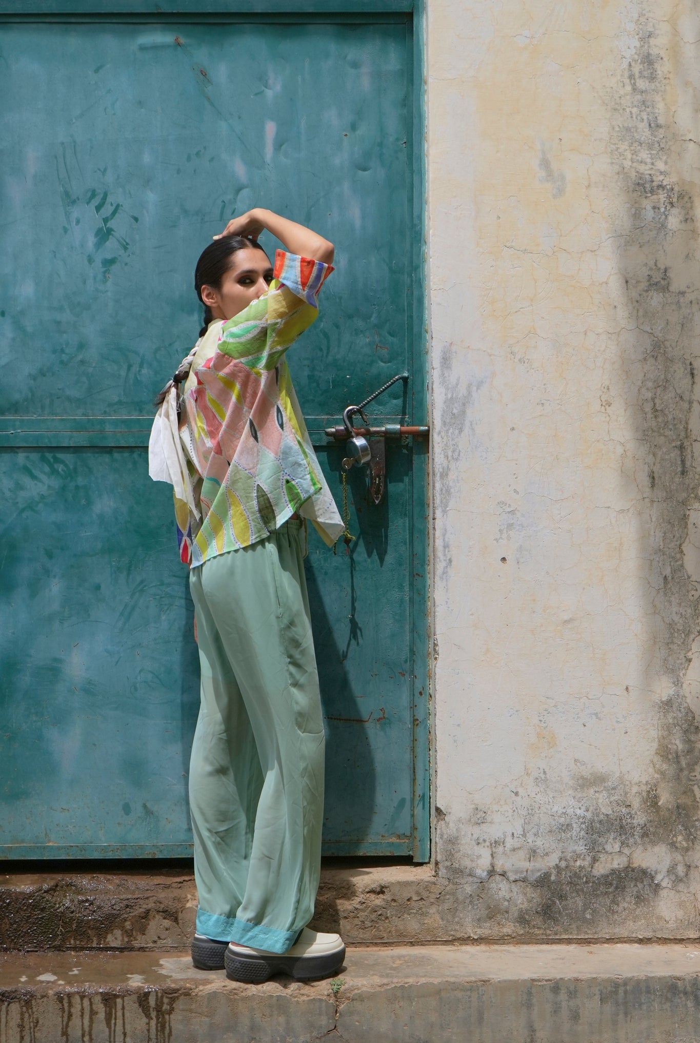 Mulmul Renè Shirt In Athangudi Pastel Print - CiceroniWomen ShirtsNIKYTA