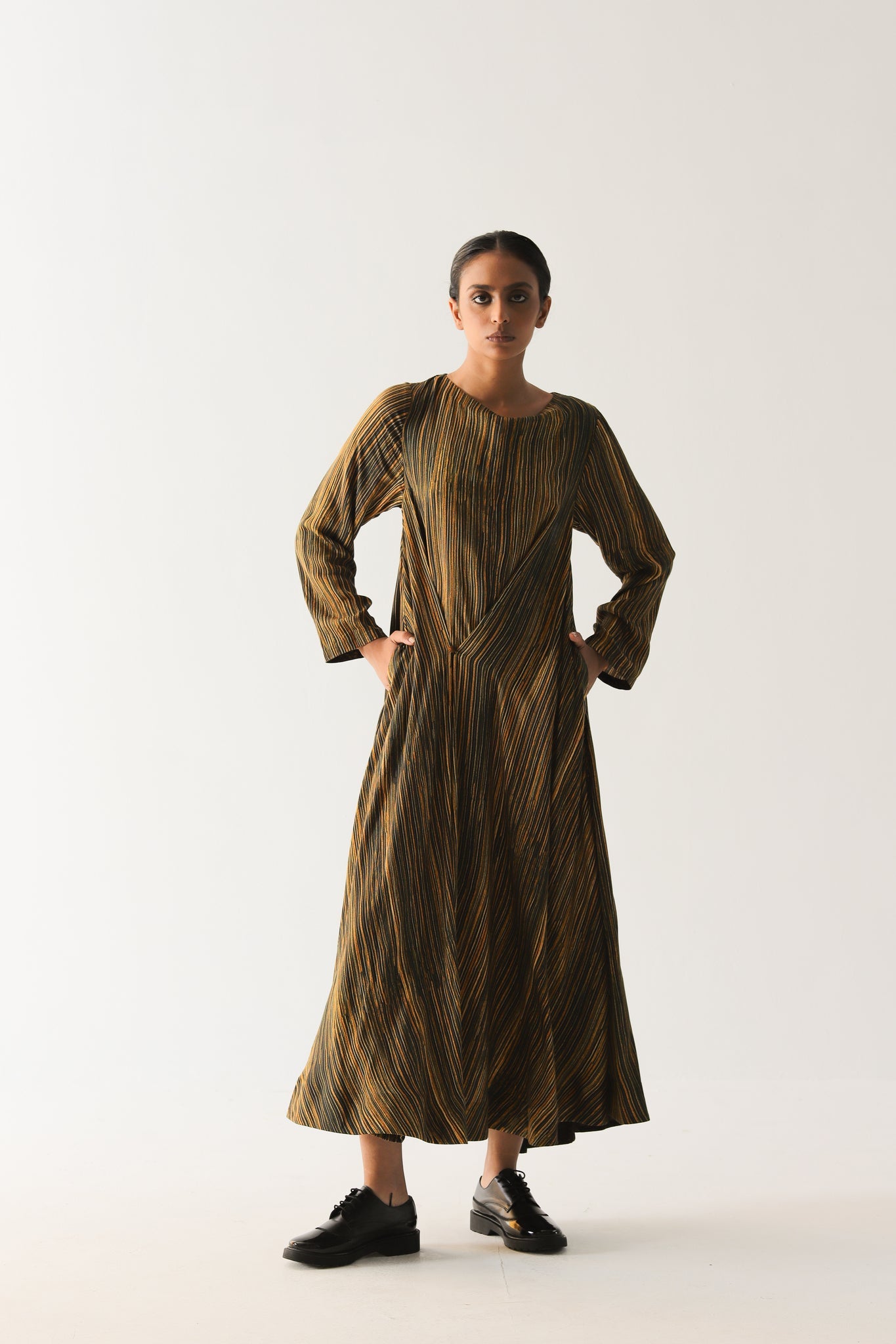 Multi Amber Stripe Wrap Dress - CiceroniDressesTil
