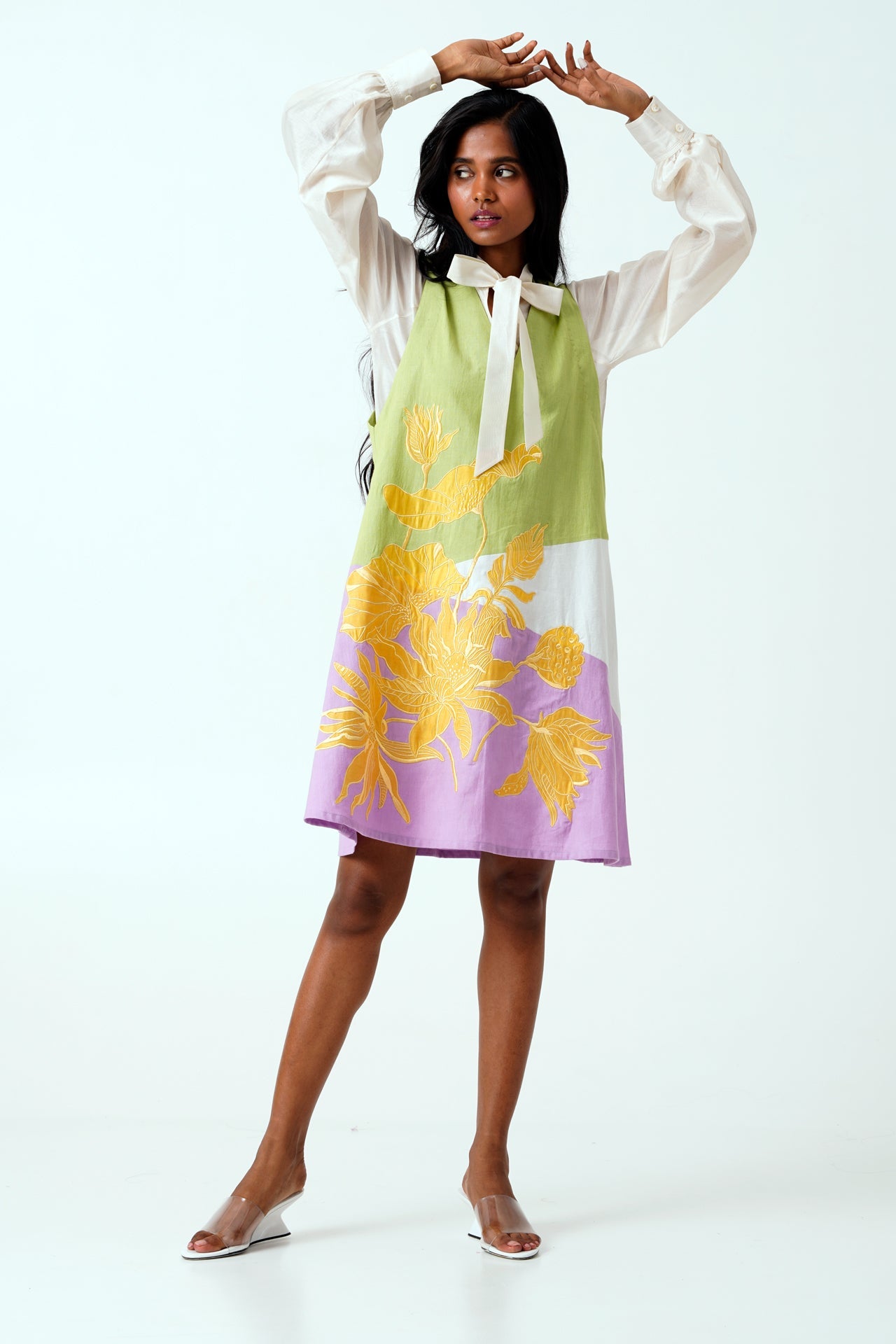 Multi Melody - Neck Tie Shirt + Short Dress - CiceroniDressesMadder Much