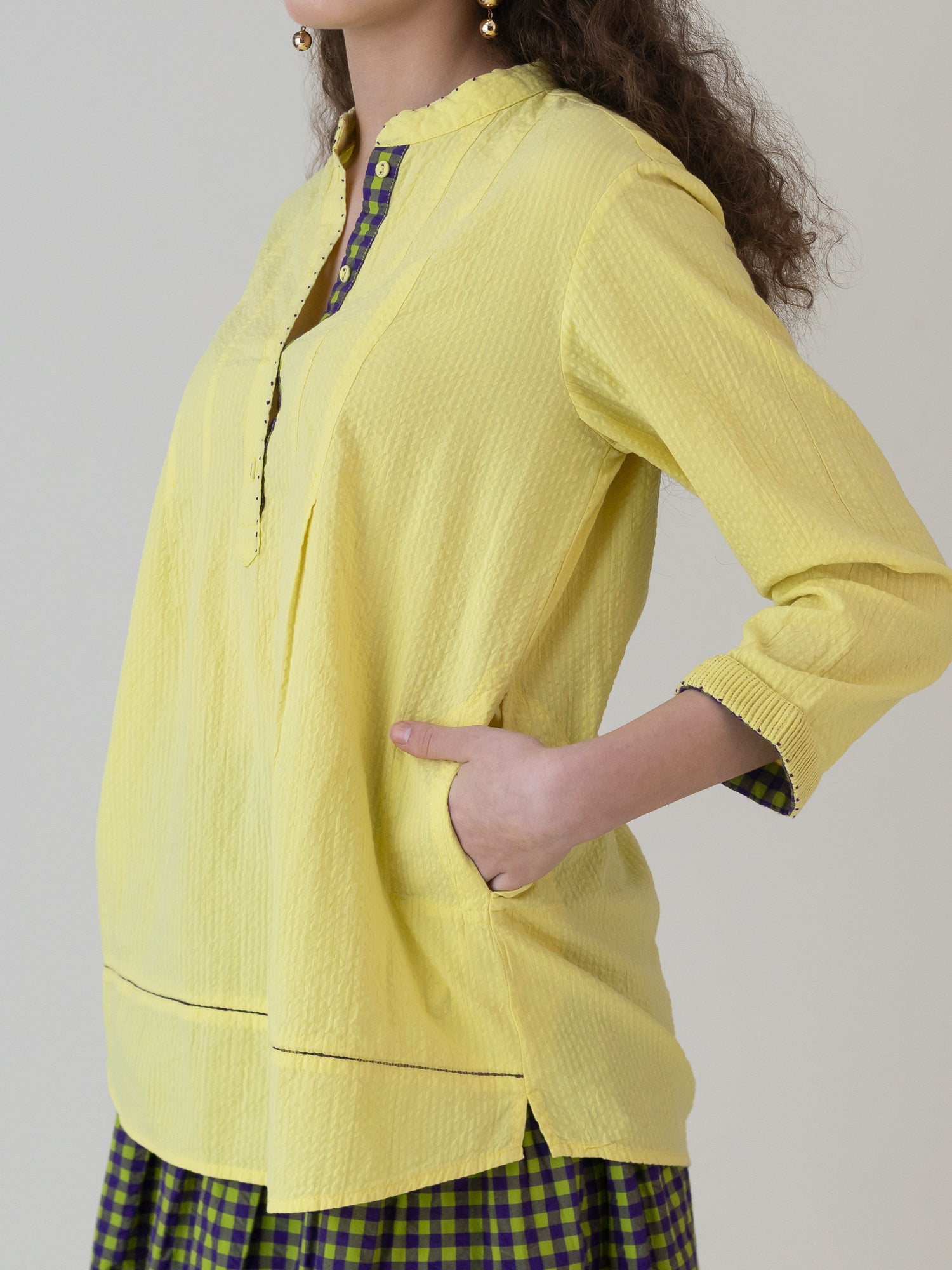 Murasaki Lime Top - CiceroniWomen ShirtsShades of India