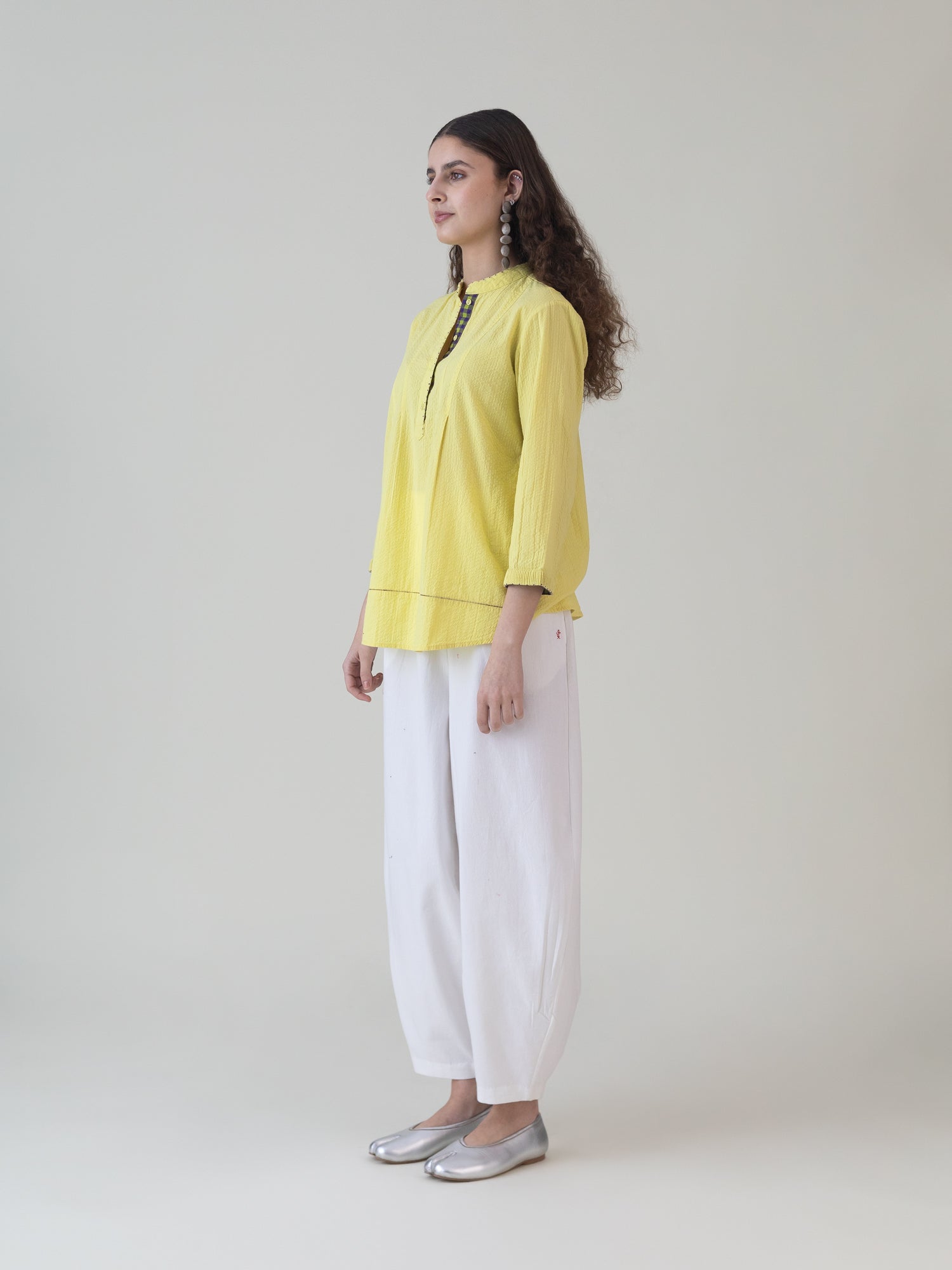 Murasaki Lime Top - CiceroniWomen ShirtsShades of India