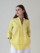 Murasaki Lime Top - CiceroniWomen ShirtsShades of India
