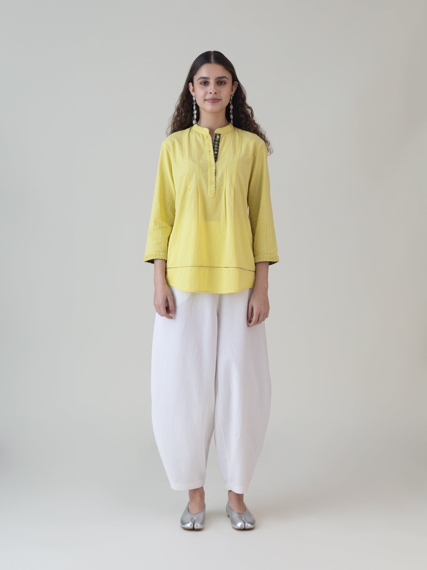 Murasaki Lime Top - CiceroniWomen ShirtsShades of India