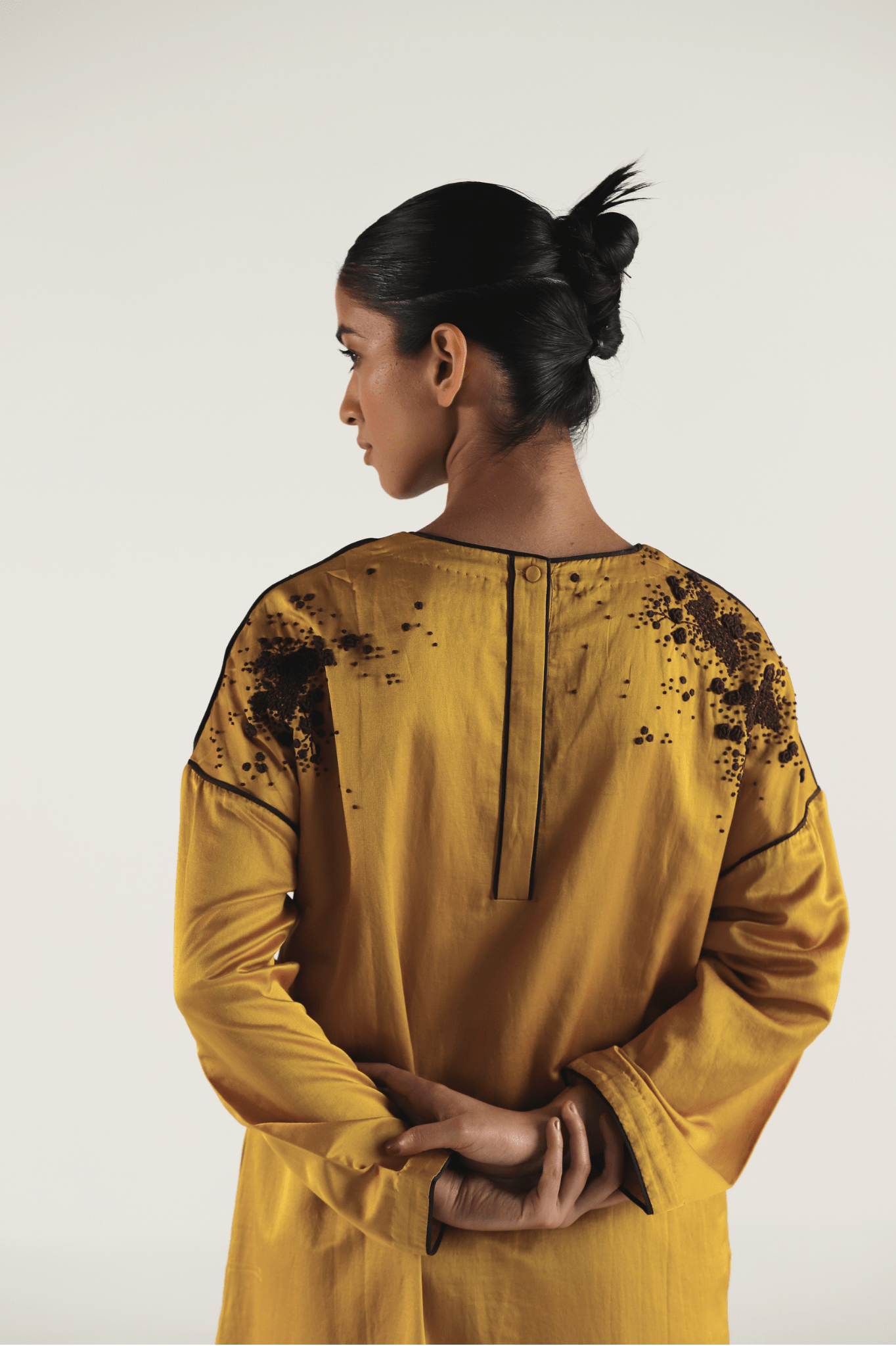 Mustard Embroidered Boyfriend Kurta Set - CiceroniKurta Set, Festive WearTil