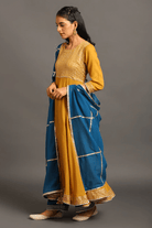Mustard Heer Anarkali Suit - CiceroniKurta Set, Festive WearOmaana