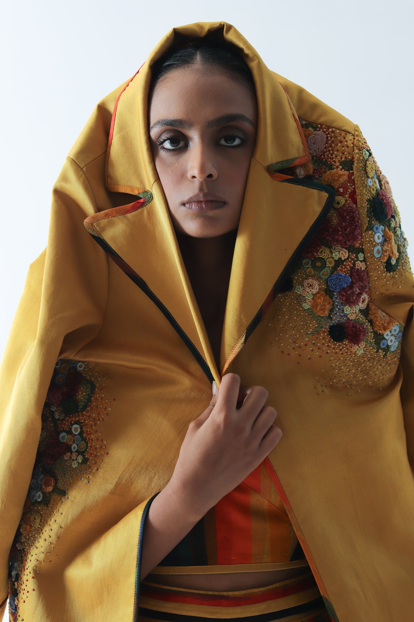 Mustard Impasto Trench - CiceroniJacketsTil