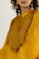 Mustard Kaftan Set - CiceroniKurta Set, Festive WearTussah