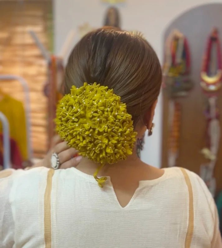 Mustard Mogra Bun - CiceroniHair AccessoriesBy Nirjari