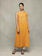 Mustard & Moonlight Jamdani Kurta Set with Dupatta - CiceroniKurta Set, Everyday WearSutra Art of Clothing