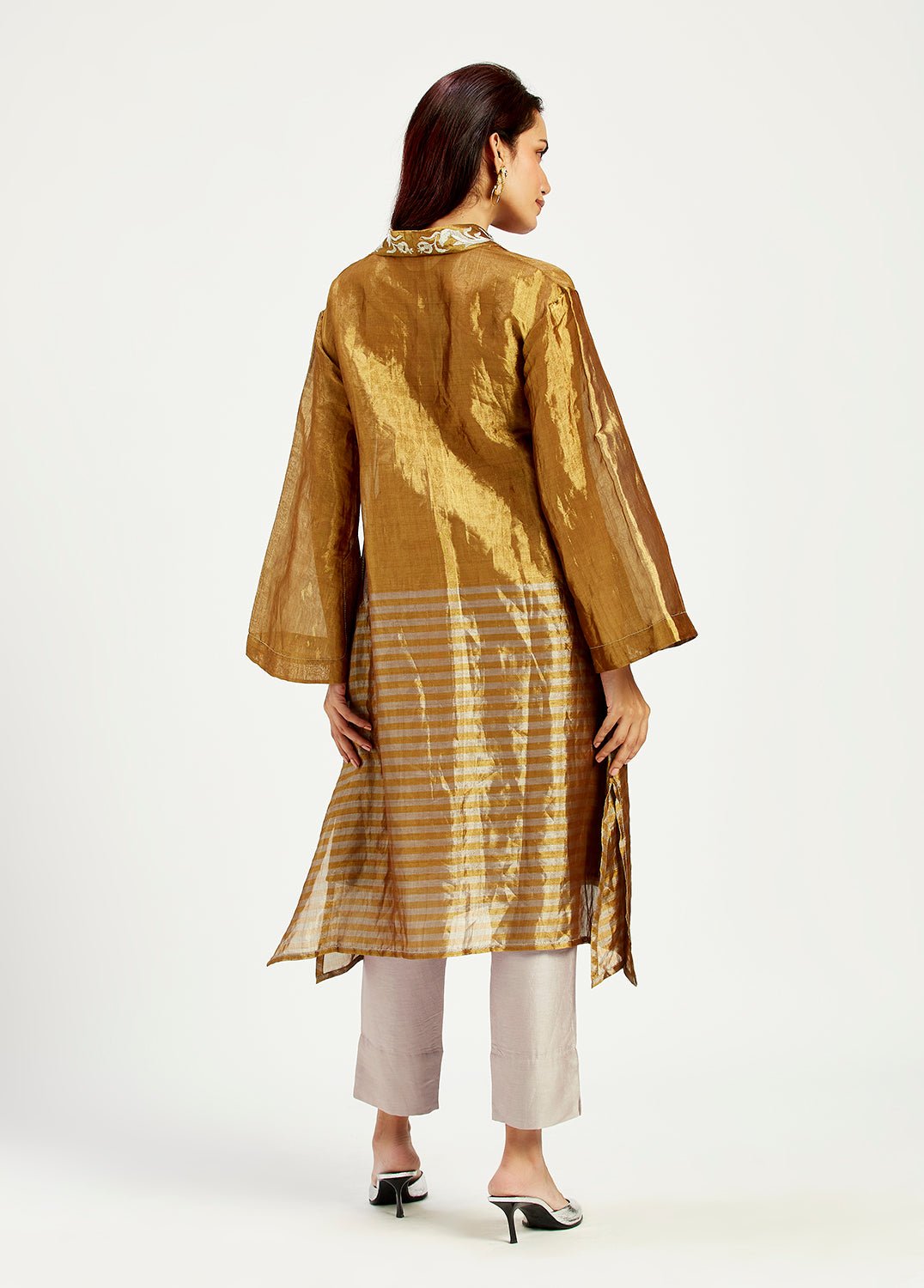 Nambia - Golden Sun Elegant Tunic + Pant Set - CiceroniKurta Set, Festive WearMadder Much