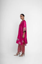 Nandini Kaftan Set In Pink Red - CiceroniKurta Set, Festive WearShriya Singhi