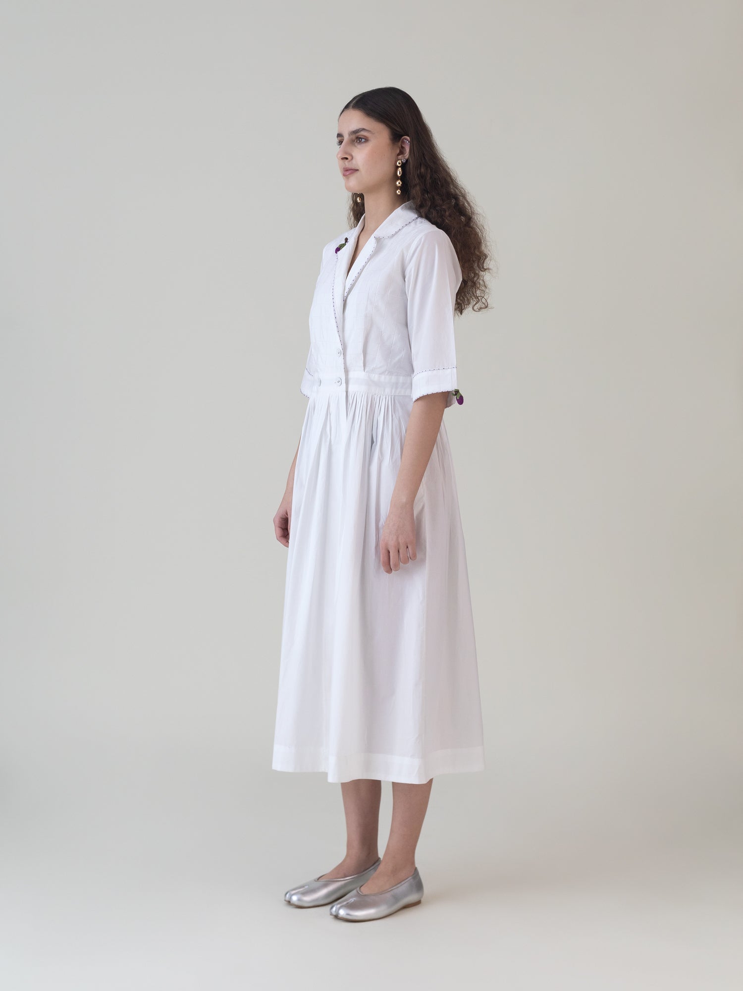 Nasu White Dress - CiceroniDressesShades of India