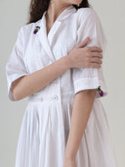 Nasu White Dress - CiceroniDressesShades of India