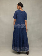 Navy Blue Meadow Jamdani Skord - CiceroniSkirt SetSutra Art of Clothing