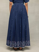 Navy Blue Meadow Jamdani Skord - CiceroniSkirt SetSutra Art of Clothing