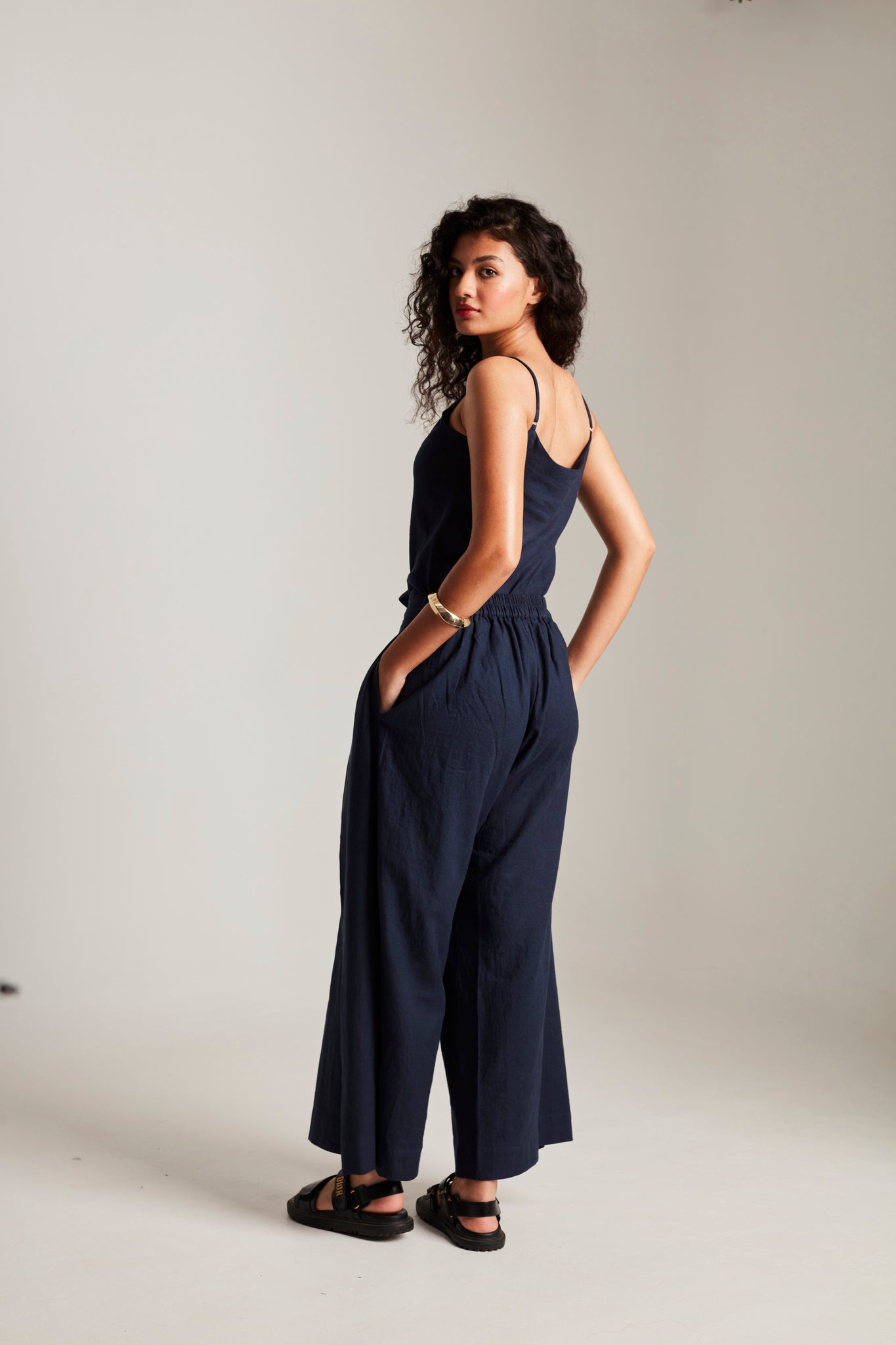 Navy Co - Linen Camisole Top & Wrap Pants - CiceroniCo - ord SetSaphed